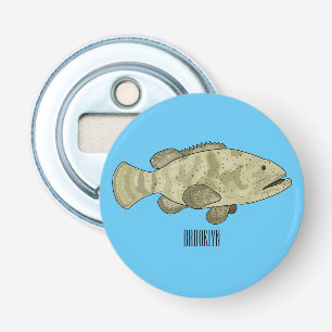 Décapsuleur Illustration de la caricature du poisson de mérou