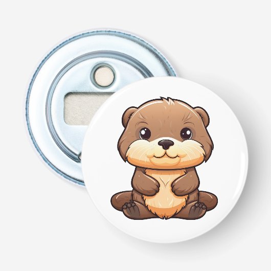 Décapsuleur Illustration de la loutre de dessin (Devant)