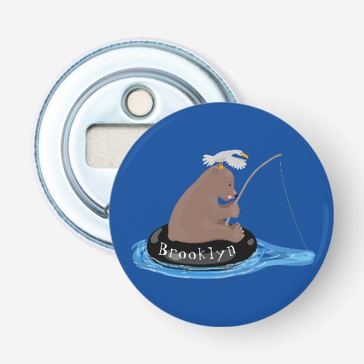 Décapsuleur Illustration de la pêche de l'ourson mou (Devant)