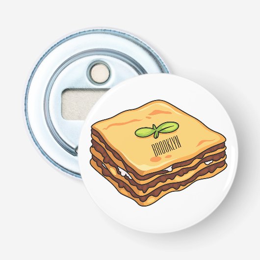 Décapsuleur Illustration de Lasagna (Devant)