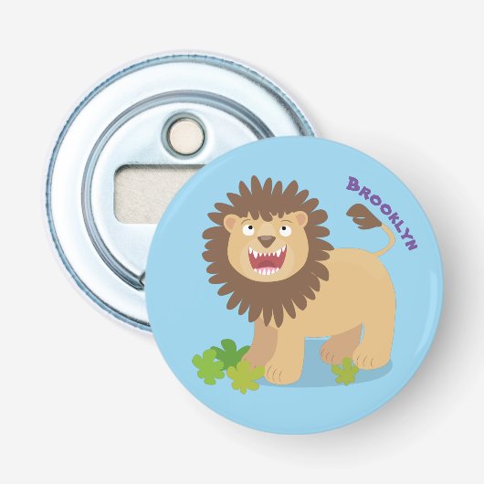 Décapsuleur Illustration de l'effervescence de lions heureux (Devant)