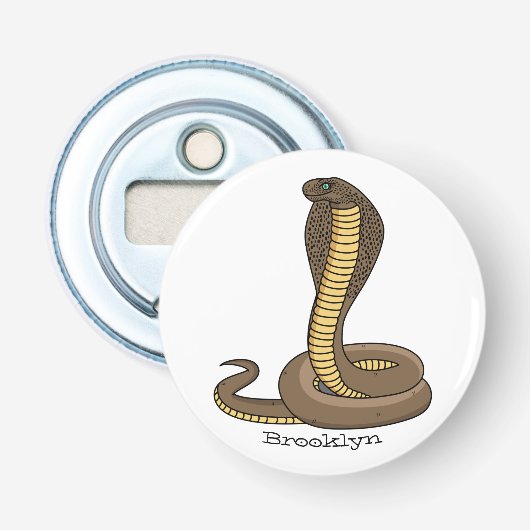 Décapsuleur Illustration de serpent à cobra Brown (Devant)