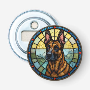 Décapsuleur Illustration de style Malinois belge en verre vern