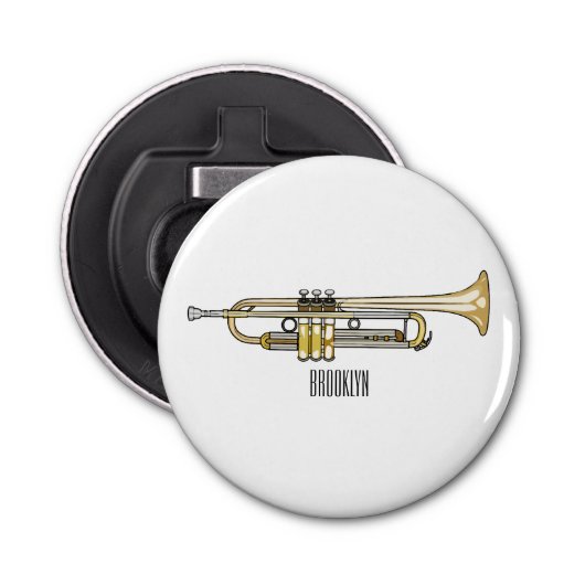 Décapsuleur Illustration de trompette (Devant)