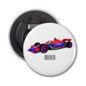 Décapsuleur Illustration de voiture de course professionnelle (Devant)