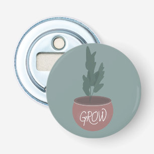 Décapsuleur Illustration dessinée à la main d'une plante en po