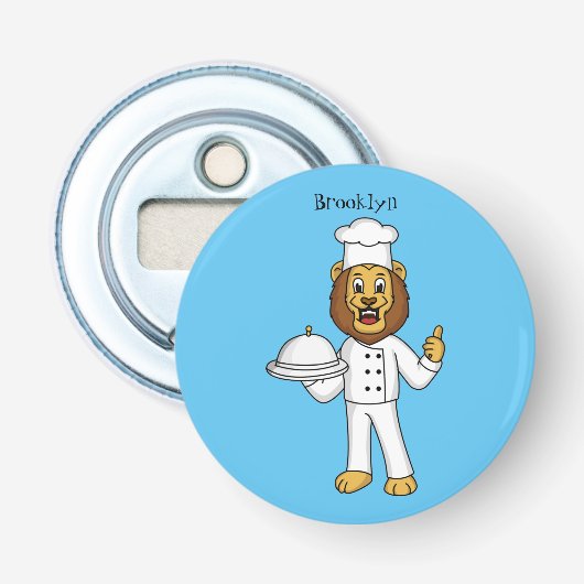 Décapsuleur Illustration du chef mignon lion (Devant)