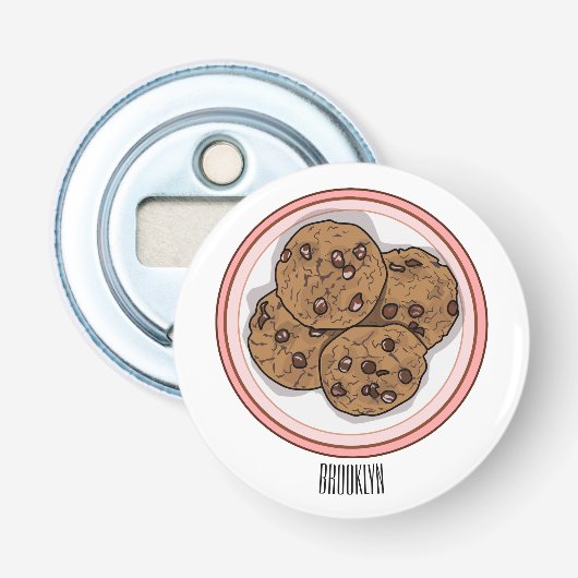 Décapsuleur Illustration du cookie de puce à chocolat (Devant)