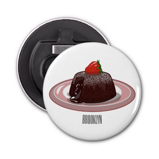 Décapsuleur Illustration du gâteau de lave au chocolat (Devant)