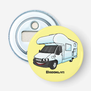 Décapsuleur Illustration d'un campervan heureux