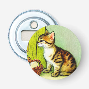 Décapsuleur Illustration vintage Tabby Cat