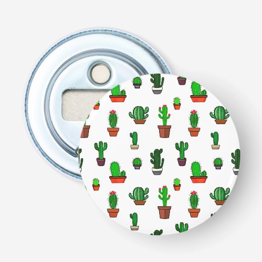 Décapsuleur Illustrations de cactus mignons sur fond blanc (Devant)