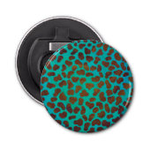 Décapsuleur Impression Brown et Turquoise dalmate (Devant)