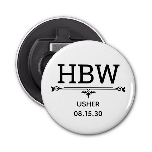Décapsuleur Initiales Usher (Devant)