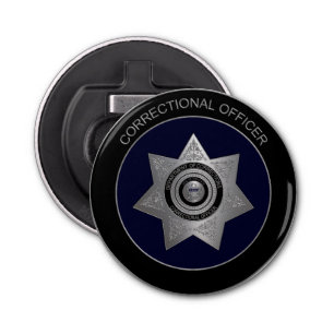 Décapsuleur Insigne D'Agent Correctionnel S02-Round Bottle Ope