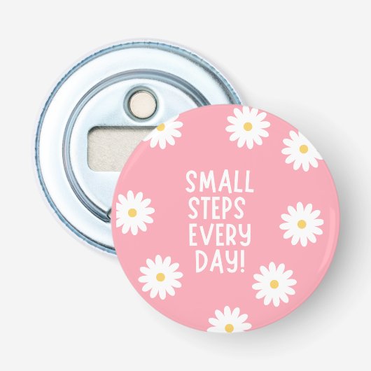 Décapsuleur Inspiration Florale Rose – Petits Pas Chaque Jour  (Devant)