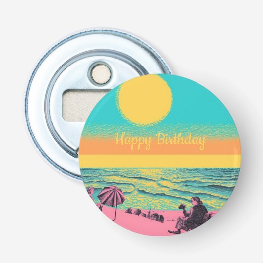 Décapsuleur Inspiré de la mode vintage/retro, plage (Devant)