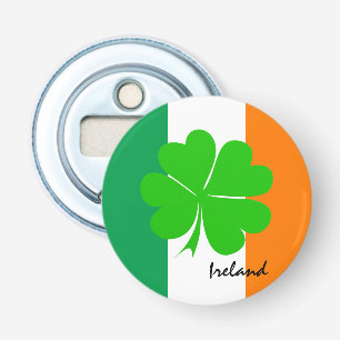 Décapsuleur Irlande & quatre feuilles de trèfle, drapeau irlan