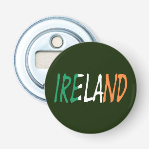 Décapsuleur Irlande surposée sur le pavillon irlandais