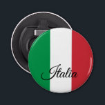 Décapsuleur Italian Flag & Italy party /sport Italia<br><div class="desc">Bottle Opener : Italie & drapeau italien - amour mon pays,  repas de fête,  voyage,  vacances,  patriotes nationaux / fans de sports</div>