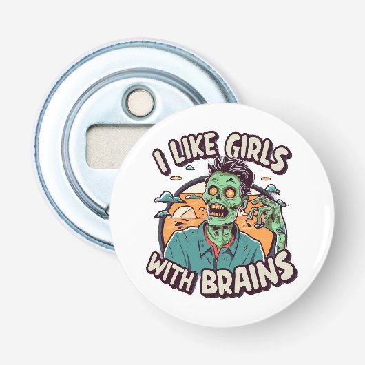 Décapsuleur J'aime les filles avec du cerveau (Devant)