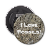 Décapsuleur J'Aime Les Fossiles ! (Impression de hachage fossi (Devant)