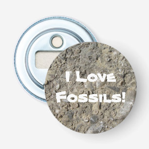 Décapsuleur J'Aime Les Fossiles ! (Impression de hachage fossi