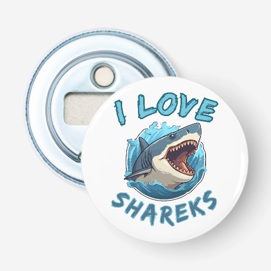 Décapsuleur J'aime les requins Fisher (Devant)