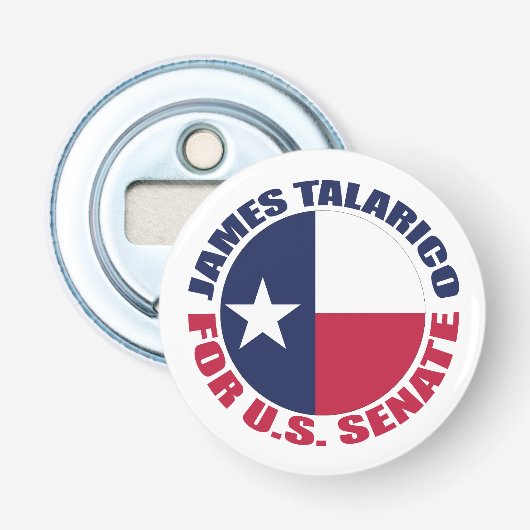 Décapsuleur James Talarico pour le Sénat américain Drapeau du  (Devant)