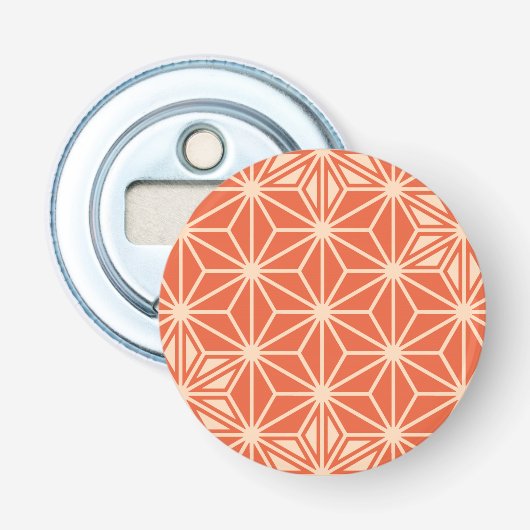 Décapsuleur Japonais Asanoha motif - corail orange (Devant)