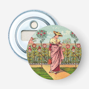 Décapsuleur Jardin Cultivation Flower Woman Art Antique