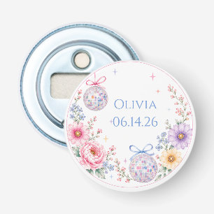 Décapsuleur Jardin de disco floral pastel pour la fête prénupt