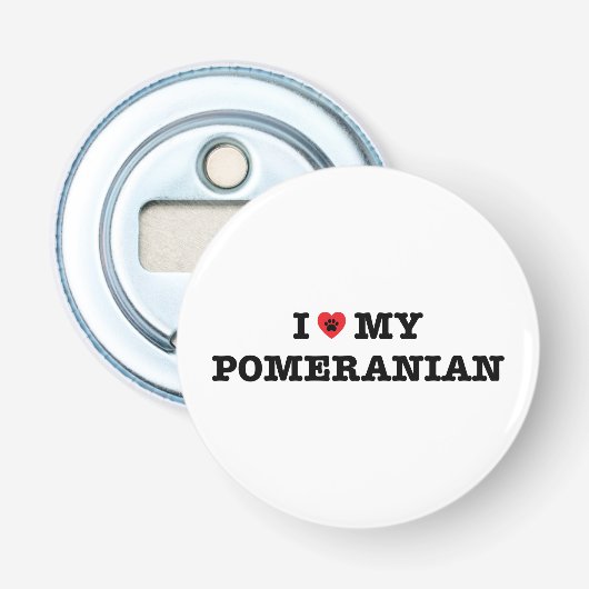 Décapsuleur J'Coeur Mon Poméranien (Devant)