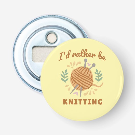 Décapsuleur Je Préférerais Être Tricot (Devant)