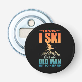 Décapsuleur Je sais que je skie comme un vieil homme drôle ski