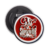 Décapsuleur JE SUIS UN OPÉRATEUR À Bouteille Ronde SURVIVANT. (Devant)