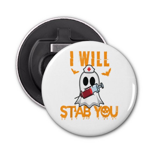 Décapsuleur Je Vais Vous Te Te Drôle Fantôme Infirmière Hallow (Devant)