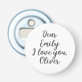 Décapsuleur Je vous aime Modèle nom (Devant)