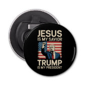 Décapsuleur Jésus est mon sauveur Trump est mon président 47 U (Devant)