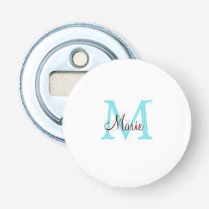 Décapsuleur jeté simple minimal ajouter nom monogramme rose ro