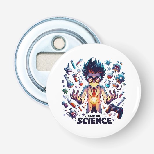 Décapsuleur Jeu de concoction chimique activé, thème Science (Devant)