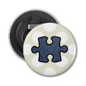 Décapsuleur Jigsaw Puzzle, Puzzle Piece, Blue Denim, Jeans (Devant)