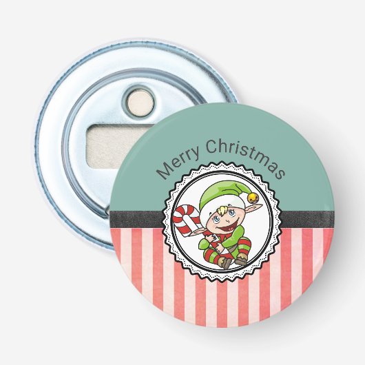 Décapsuleur Joli elfe de vacances avec Sucre de canne Joyeux N (Devant)