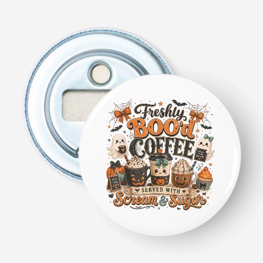 Décapsuleur Joli Fantôme Ensorcelant Amateur de Café Halloween (Devant)