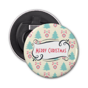 Décapsuleur Joli Motif de Noël Retro