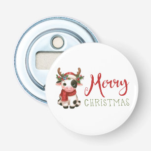 Décapsuleur Jolie vache de Noël mignonne