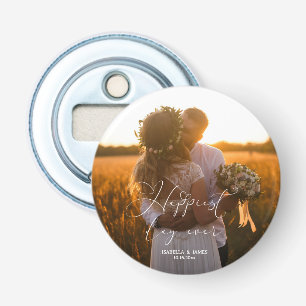 Décapsuleur Jour le plus heureux Élégant Calligraphie Mariage