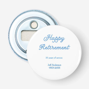 Décapsuleur Joyeuse retraite bleue années de service nom paste