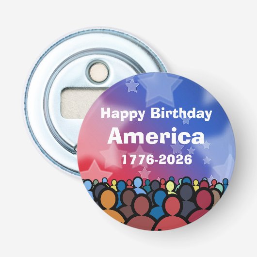 Décapsuleur Joyeux Anniversaire Amérique 1776 à 2026 (Devant)