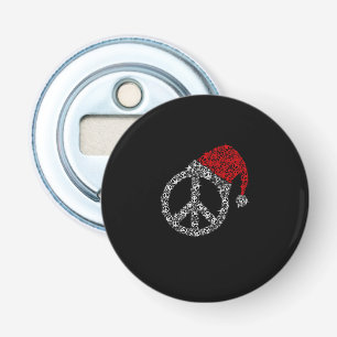 Décapsuleur Joyeux Noël Symbole hippie Casquette du Père Noë